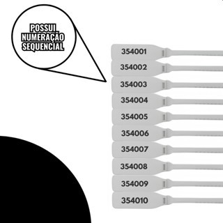 Kit 100 Lacre De Segurança 16cm Numerado Sequencial em Oferta na Shopee