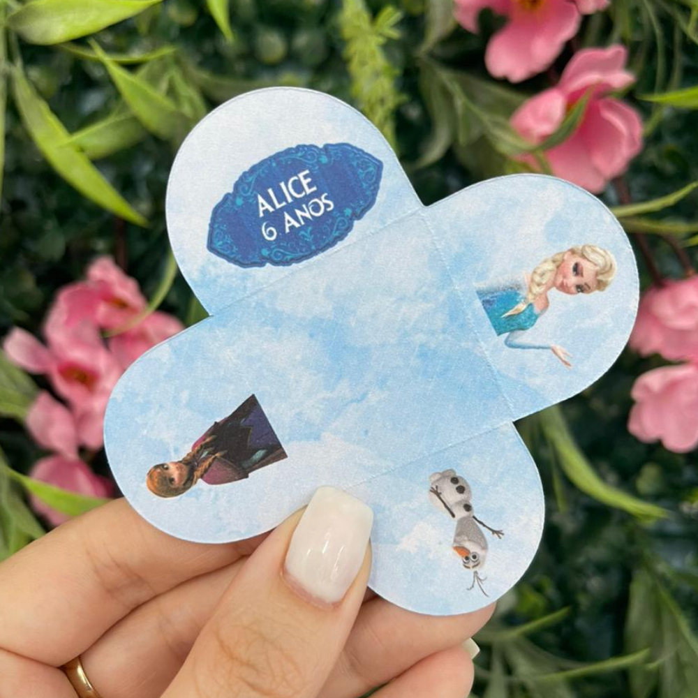 Forminha para Doces FROZEN - Forminhas para Docinhos Personalizadas Frozen - Forminha 4 Pétalas Frozen