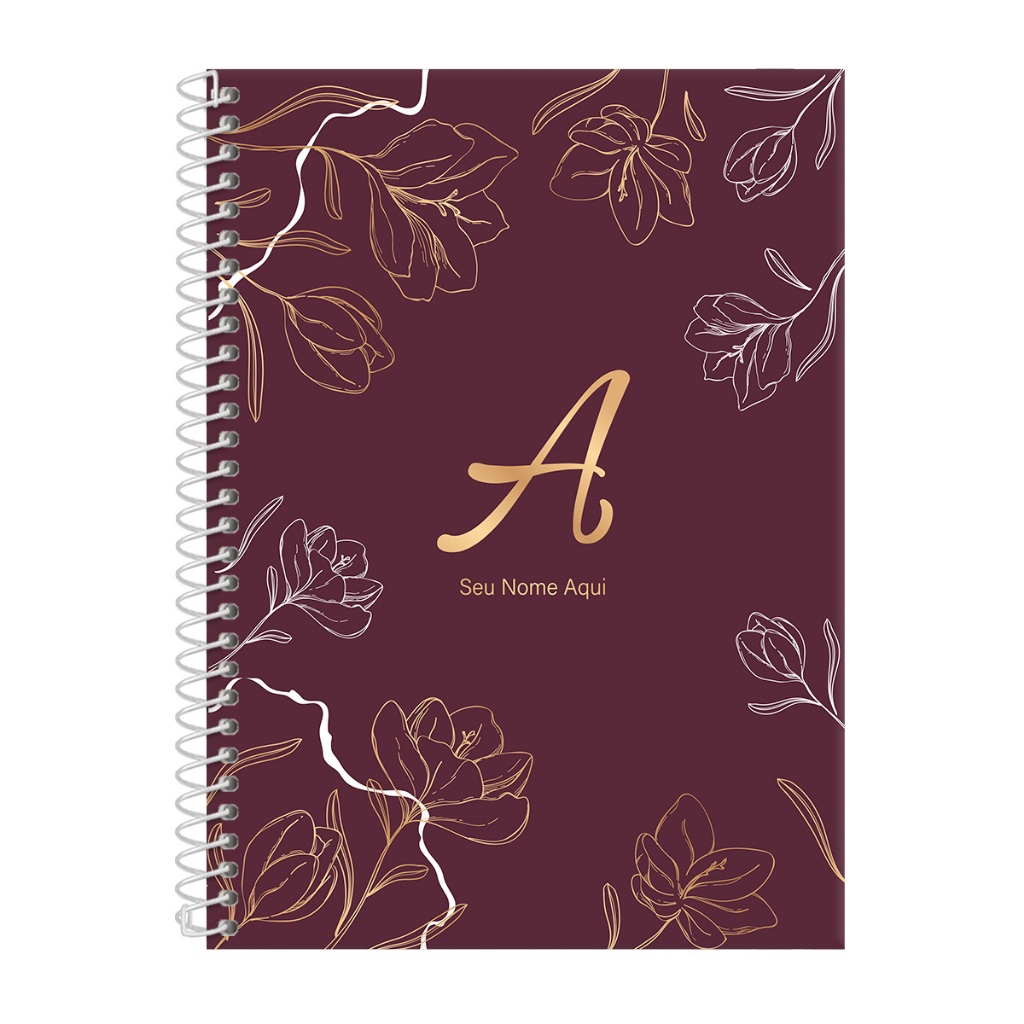 Caderno Feminino Colegial Personalizado Sunny Flower em Oferta na Shopee