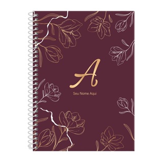 Caderno Feminino Colegial Personalizado Sunny Flower em Oferta na Shopee