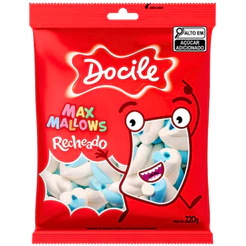 Marshmallow Twist Recheado Azul&Branco 220g Docile