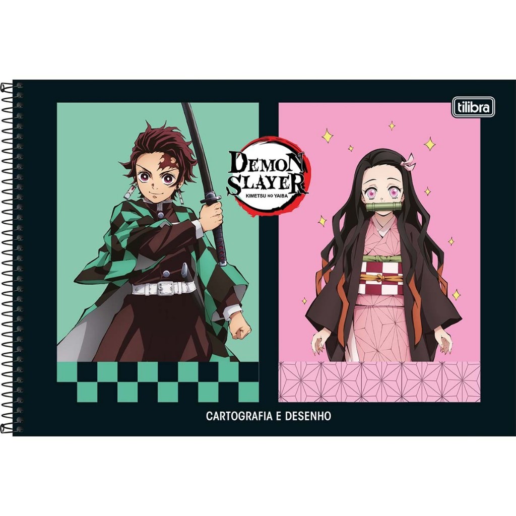 CADERNO DE CARTOGRAFIA E DESENHO DEMON SLAYER