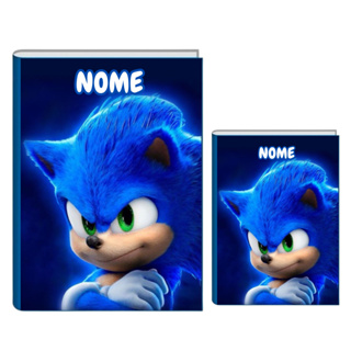 Kit 2 Cadernos Personalizado Sonic - Grande e Mini - 96 folhas em Oferta na Shopee