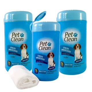 Kit 3 Lenços Umedecidos para Cachorros e Gatos Macho Limpeza a Seco em Oferta na Shopee