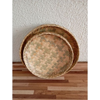 Kit com 2 peneiras de palha decorativa 20/25x4cm de palha carnaúba natural. Artesanal, Boho, Rústica, Cozinha em Oferta na Shopee