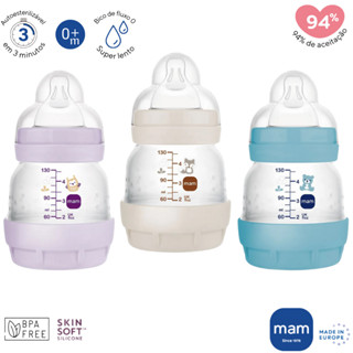 Mamadeira MAM Original Lacrada Easy Start 130ml AntiCólica Autoesterilizável Fluxo adaptáv...