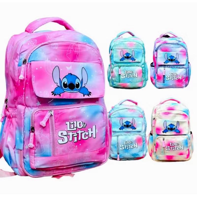 Mochila Stitch Infantil e Juvenil impermeável Mochila grande Escolar Faculdade Mochila Femenina