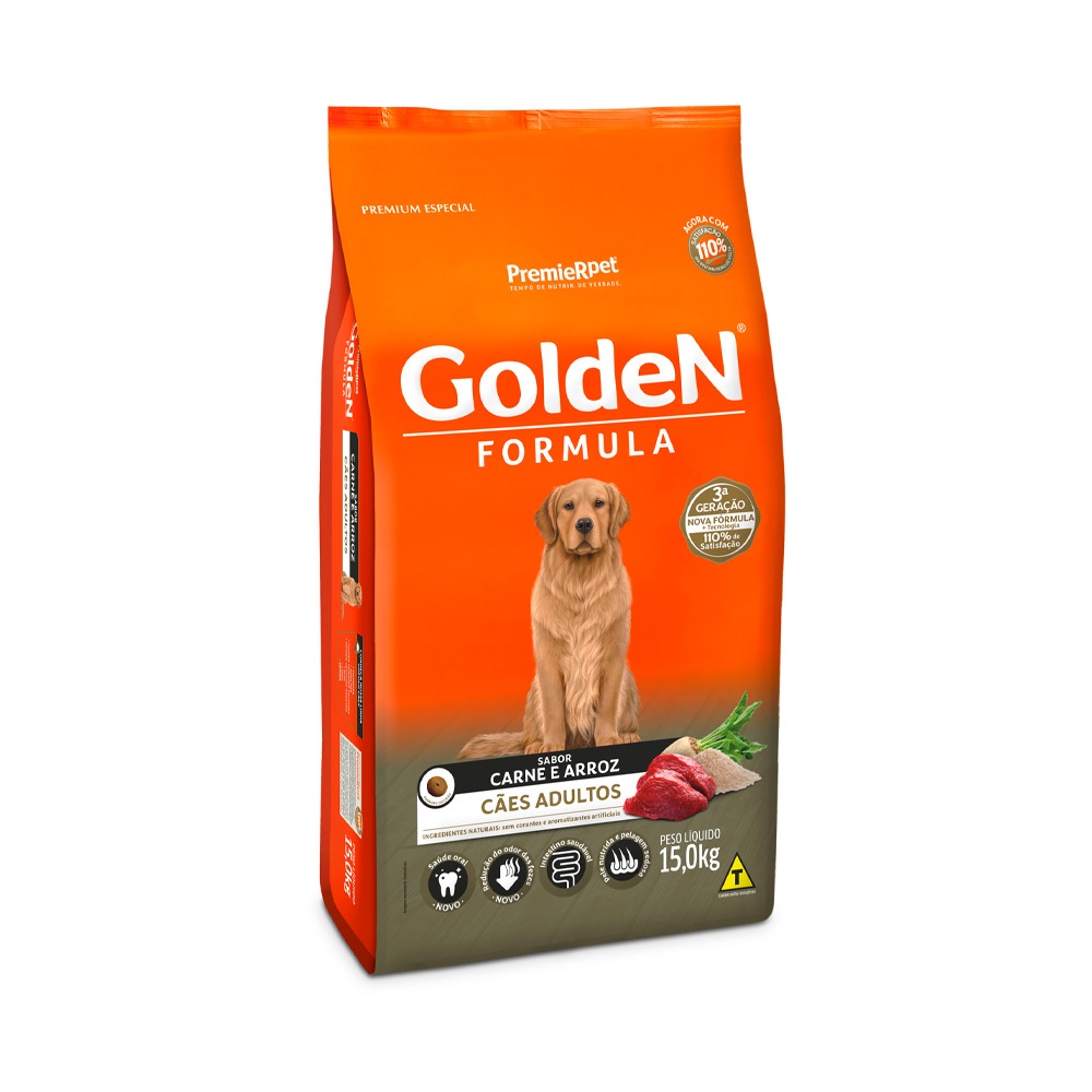Ração Golden Formula para Cães Adultos 15kg (PEDIDO MÁXIMO DE 2 PACOTES) em Oferta na Shopee