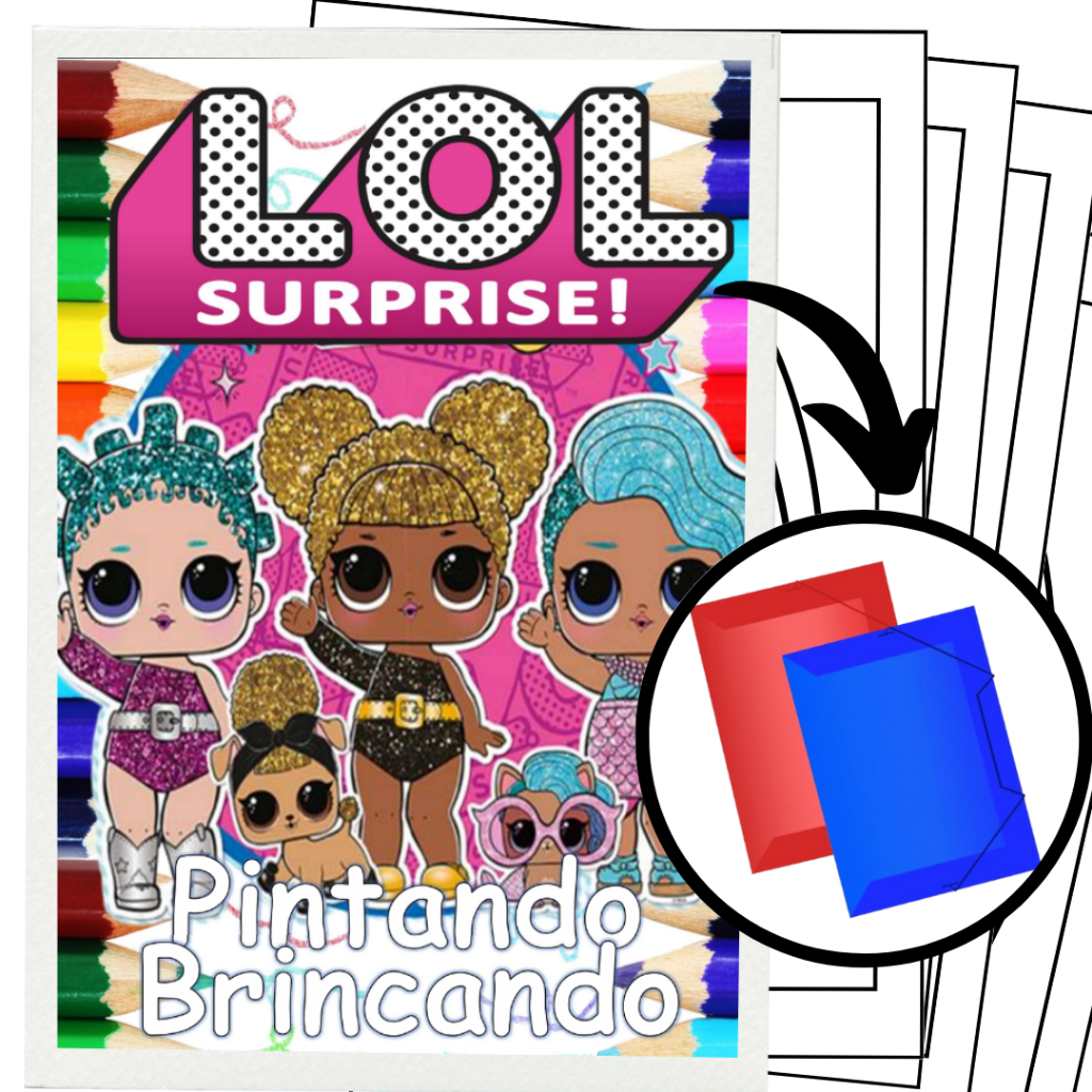 100 Desenhos Para Pintar e Colorir Bonecas LOL Surprise - Folhas A4 Sulfite Avulsas/Soltas