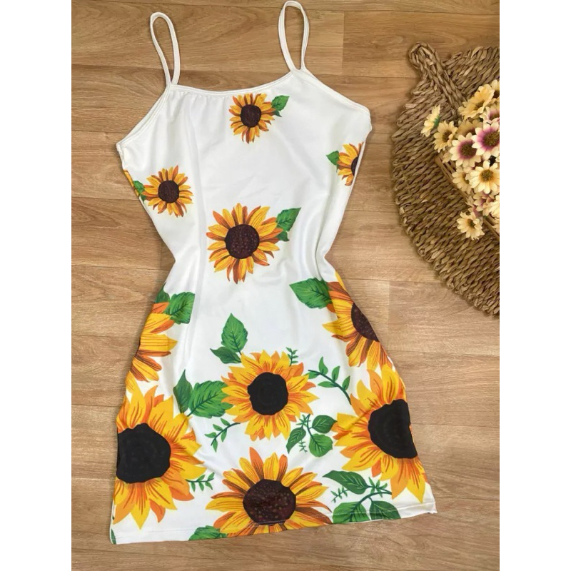Vestido tubinho suplex Girassol