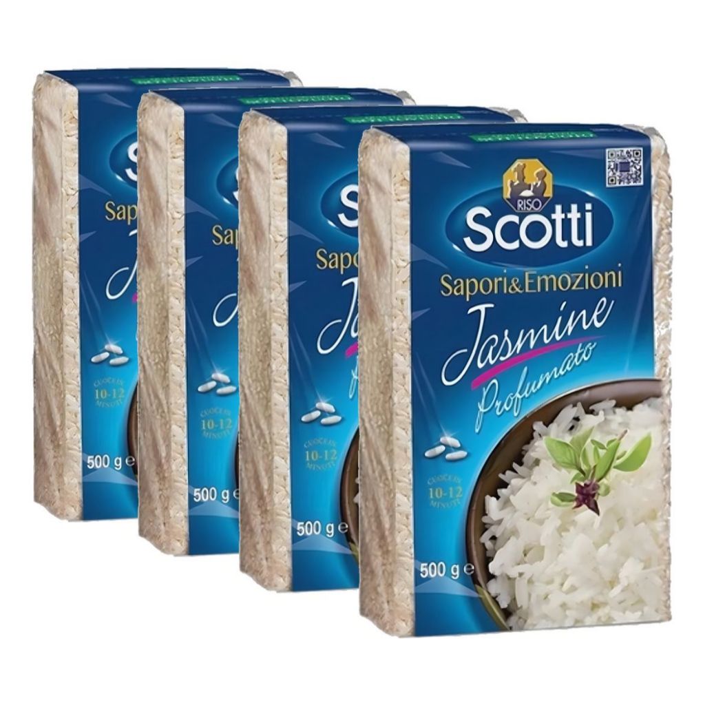 Arroz Jasmine Branco 500g 4un  - Riso Scotti Importado Da Itália