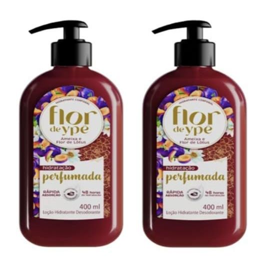 Kit 2 Hidratante Corporal Flor de Ype Ameixa e Flor de Lótus 400ml