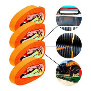 Kit 4 Jogos Cintas para Carga com Gancho e Catraca de Amarração até 60kg em Oferta na Shopee