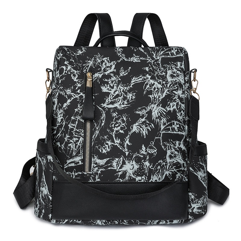 Mochila Bolsa Feminina Alça Lateral Ajustável Antifurto Impermeável Flor 2 Alças ESTAMPADA em Oferta na Shopee