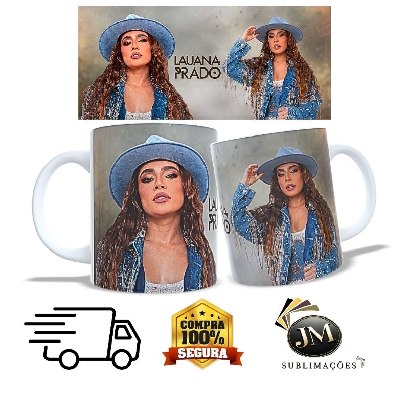 Caneca Personalizada Lauana Prado - Para Fãs do Sertanejo Romântico e Cheio de Emoção