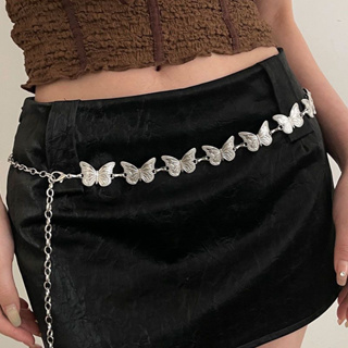 Cinto Corrente De Borboleta Prate/DouradoPara Mulheres Metal  Personalidade Cadeia De Cintura em Oferta na Shopee