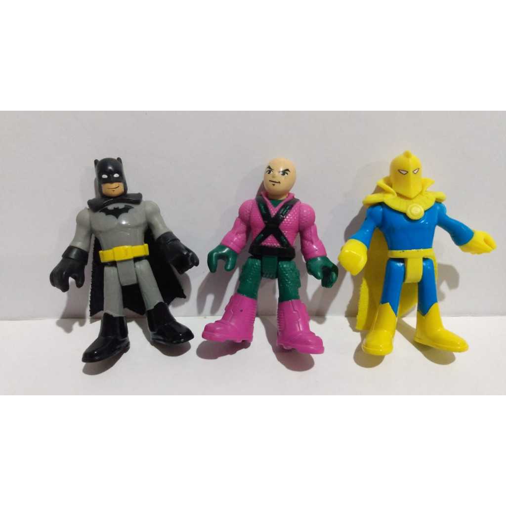 Bonecos Imaginext Batman Lex Luthor Dr.Destino DC Comics