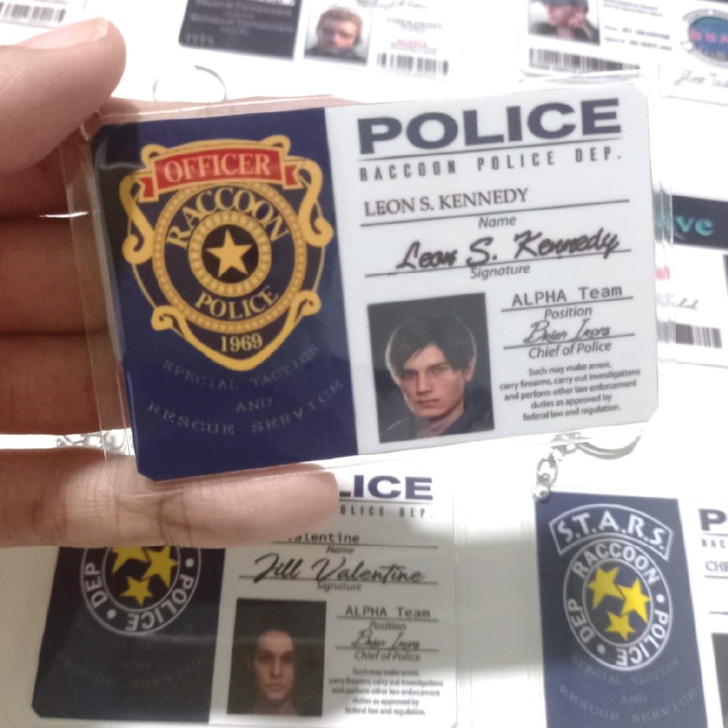 Chaveiros personagens Resident Evil - Jill Valentine Leon S. Kennedy Chris Redfield personalizado