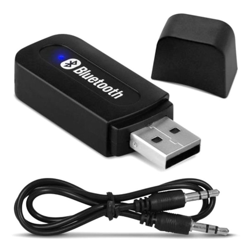 Receptor de Música Sem Fio adaptador Bluetooth preto