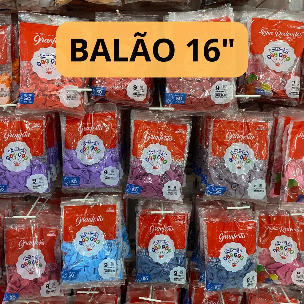 Balão Bexiga para Festa 16 polegadas 12 unidades Pic pic