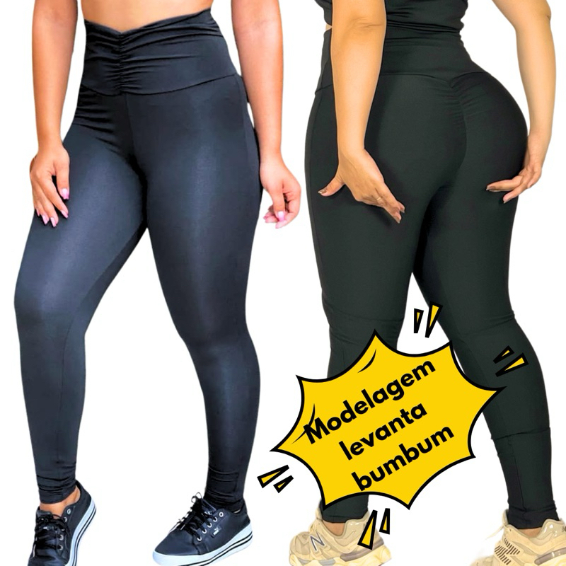 Calça Legging Fitness modelagem Levanta Bumbum academia treino suplex zero transparência