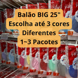 Balão Big Tamanho 250 25 polegadas 1-3 Unidades Bexigão Pic Pic em Oferta na Shopee