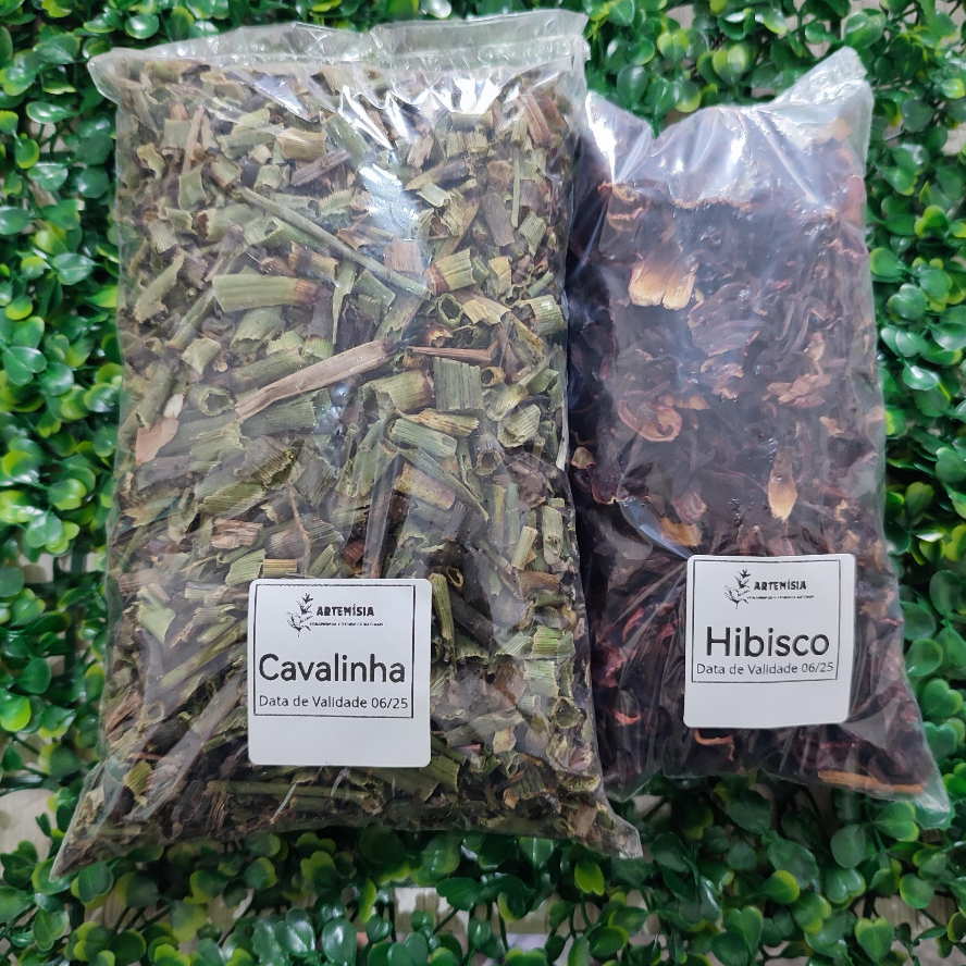 Kit Chá - Hibisco + Cavalinha Premium em Oferta na Shopee