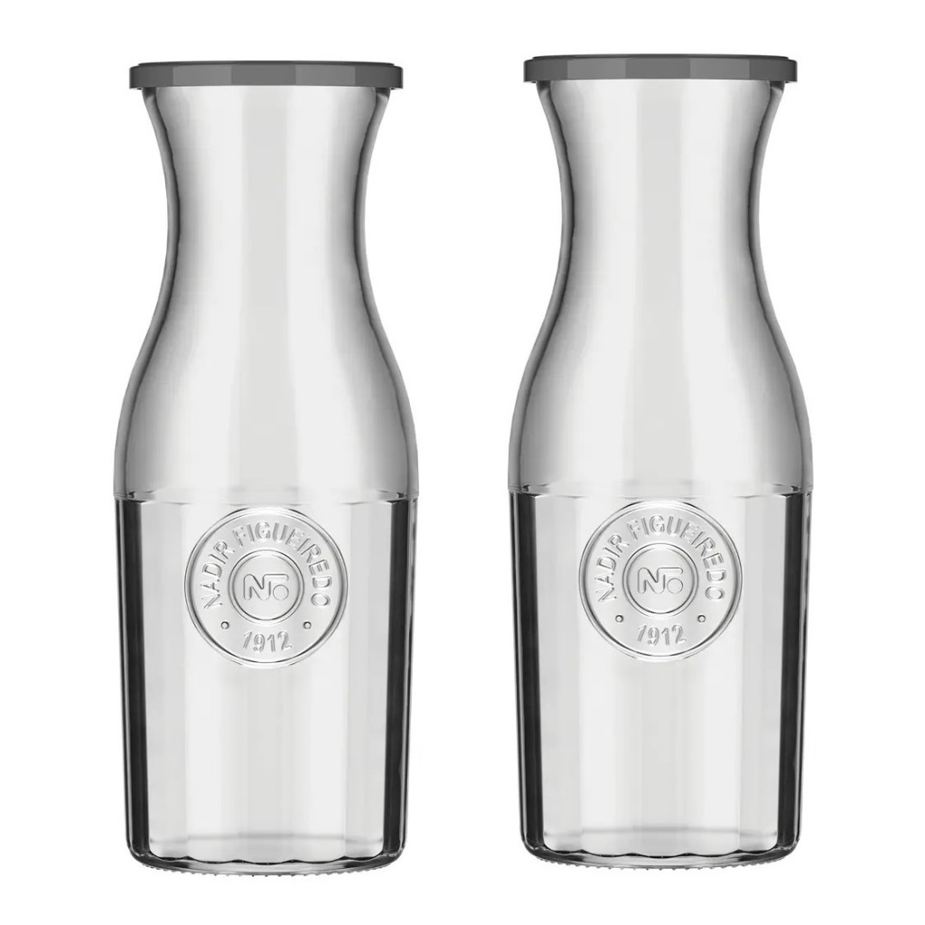 Jarra Decanter 1,2 litros **SALDO DE FÁBRICA** Americano Vintage vidro Nadir, c/ tampa.