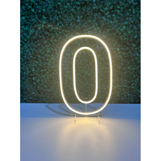 Painel Neon Numero 0 Festa Iluminação Frio ou Quente 30 Cm led em Oferta na Shopee