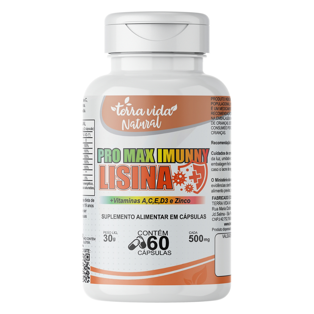 Lisina Com Vitaminas C,A,E,D3 e Zinco - Herpes em Oferta na Shopee