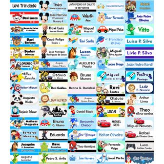 Etiqueta Escolar Termocolante de Identificação Para Roupa, Personalizada, Com Nome. 50 Unidades 5 cm x 2 cm em Oferta na Shopee