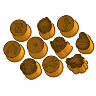 Ejetor e modelador de Docinhos e Doces Dragon Ball Z em Oferta na Shopee