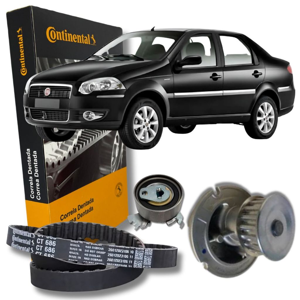 Kit Correia Dentada Tensor e Bomba D'Agua - Fiat Siena 1.8 8V em Oferta na Shopee