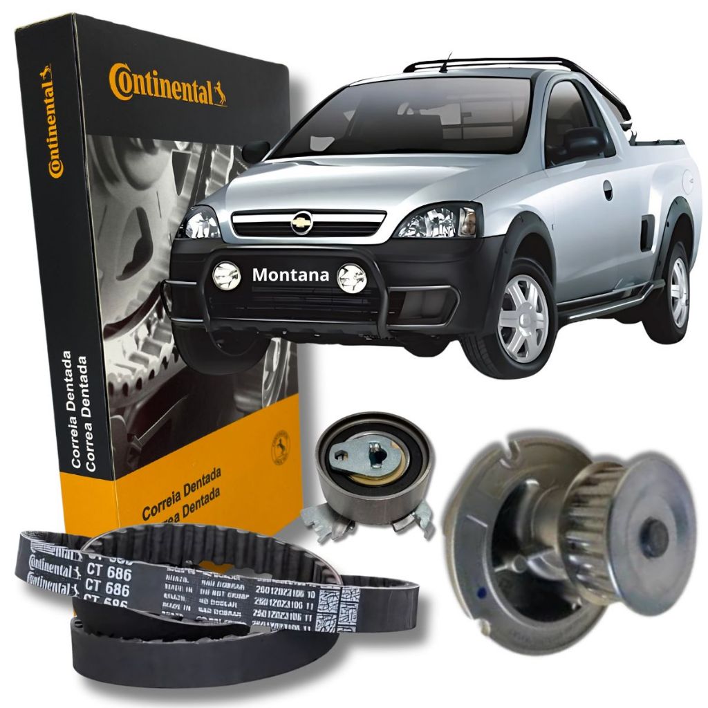 Kit Correia Dentada Tensor e Bomba D'Agua - GM Montana 1.8 8V em Oferta na Shopee