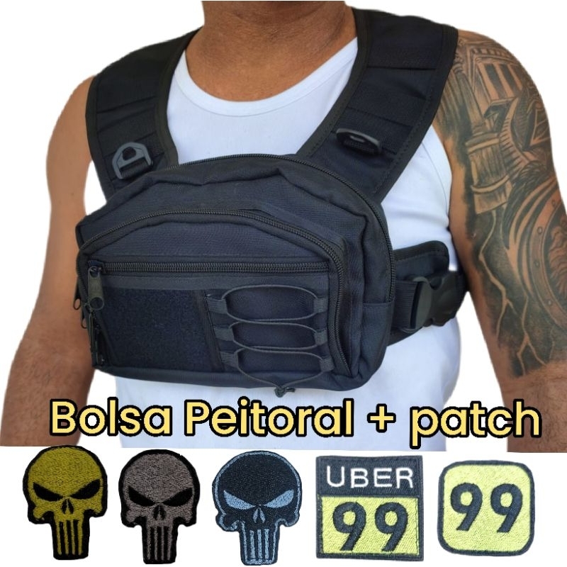 BOLSA FRONTAL PEITORAL CHEST BAG + PATCH