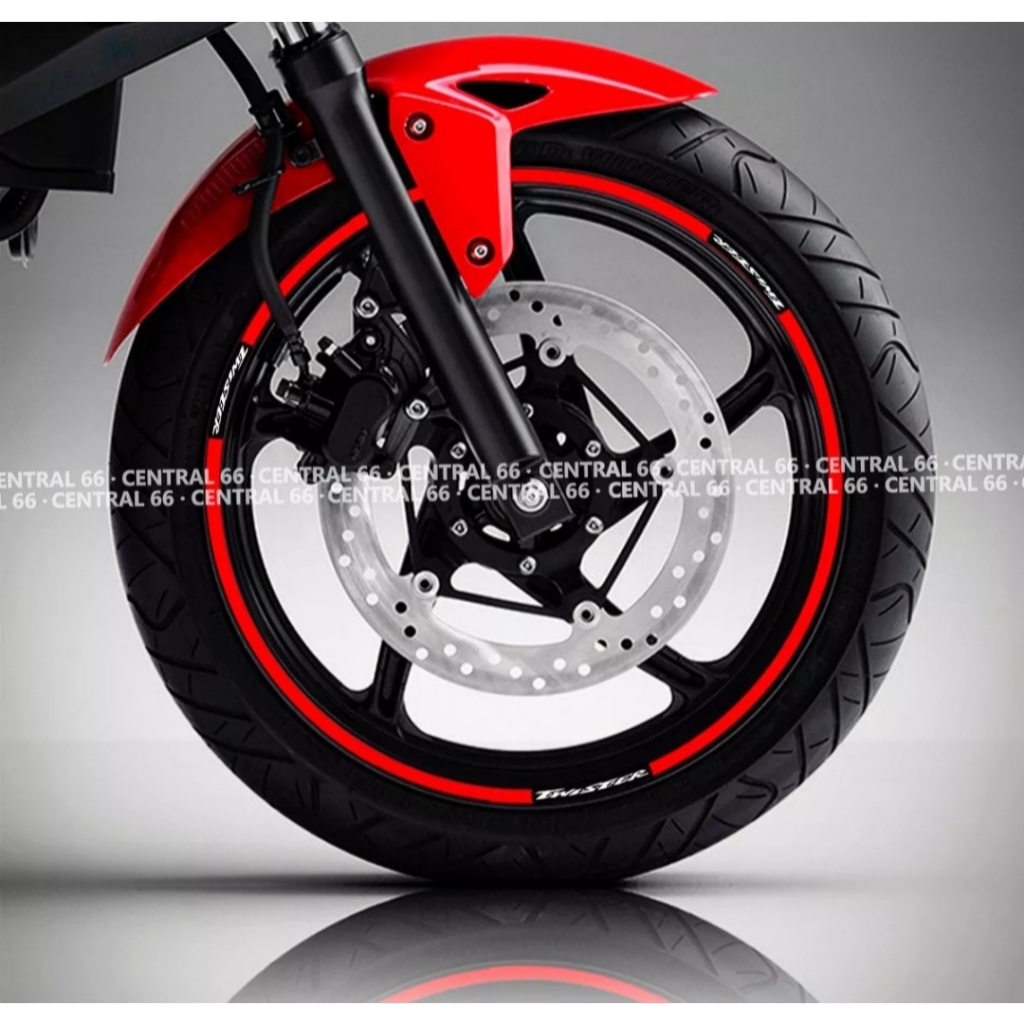 Friso Honda Cb 300f Twister Vermelho Refletivo Adesivo Filete Roda
