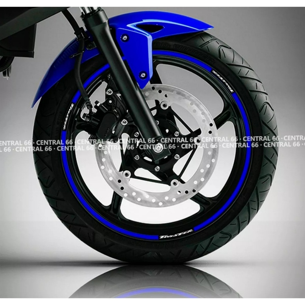 Friso Honda Cb 300f Twister Azul Refletivo Adesivo Filete Roda