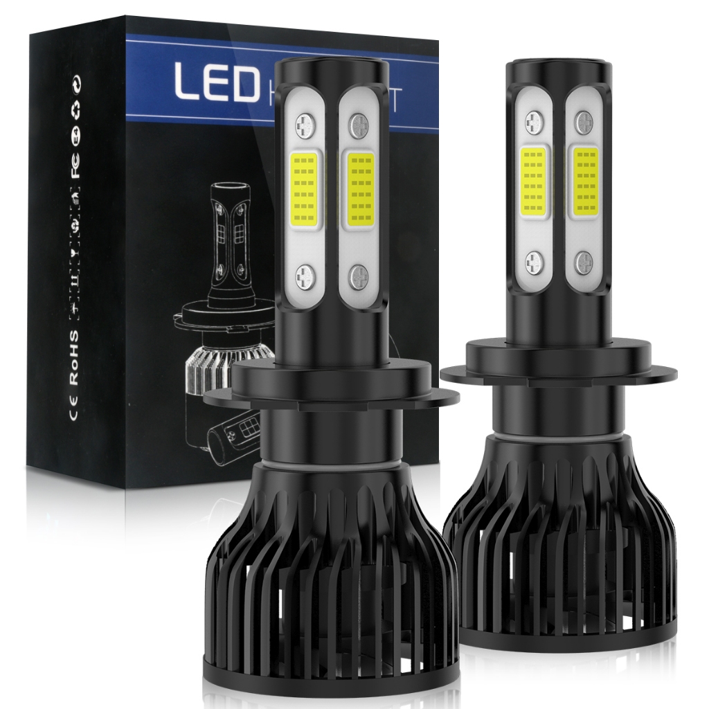 Par Lâmpadas Farol 4 Lados Led H4 H7 H8 H11 9005 Hb3 9006 Hb4 em Oferta na Shopee