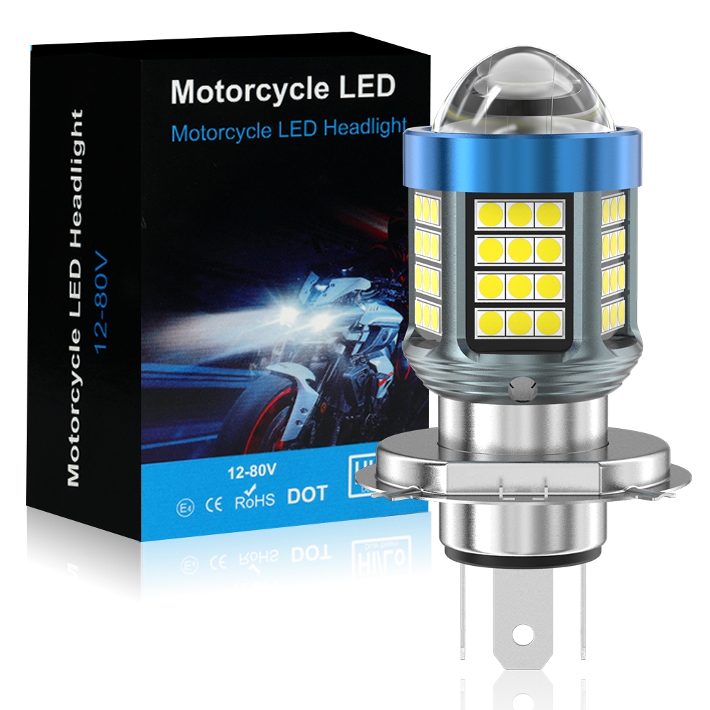 Lâmpada Farol Led Moto H4 Projetor 360º 6000k Motocicleta em Oferta na Shopee