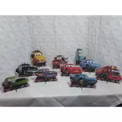 CARROS 10 DISPLAYS DE MESA DE 20 CM DE MDF