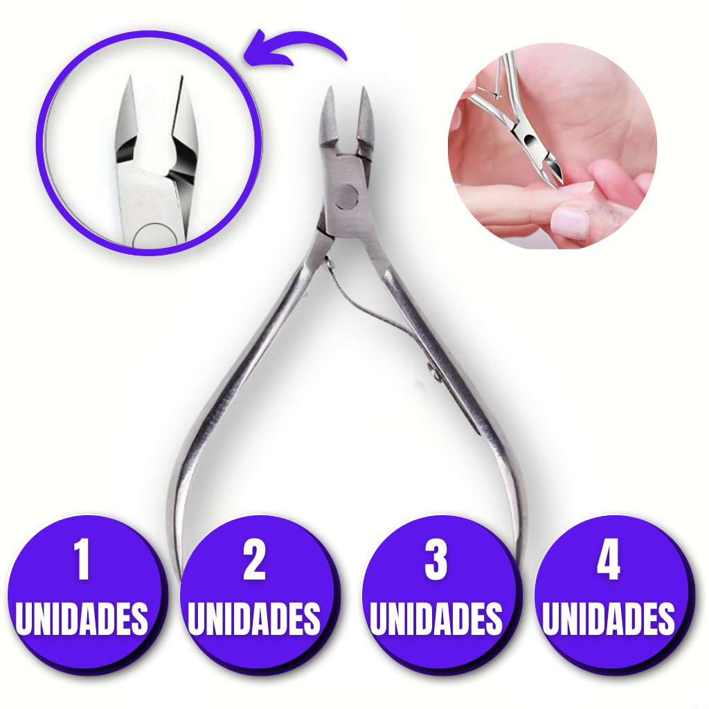 kit 1 2 3 4 Alicate de Cuticula Aço Inox Amolado Unha Preciso Profissional