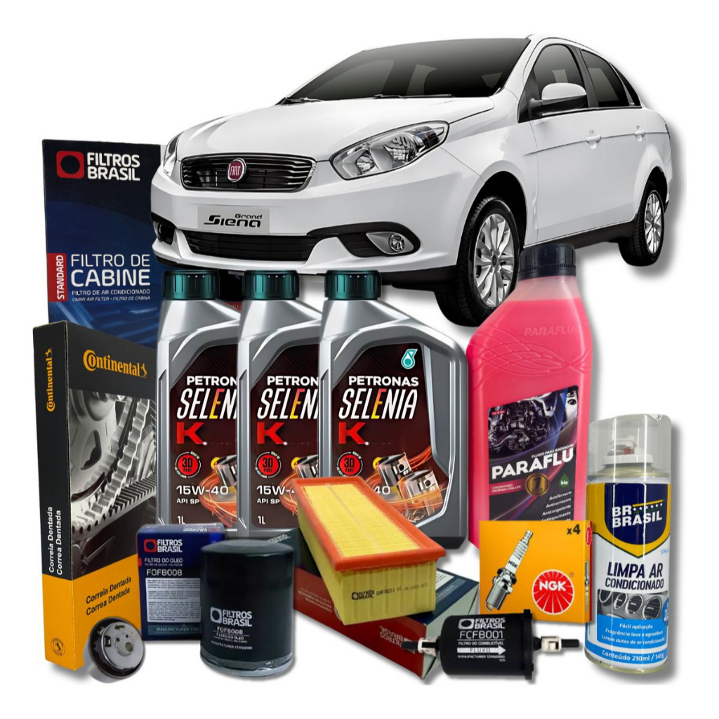 Kit Revisão - Fiat Grand Siena 1.4 - Selenia 15W40 em Oferta na Shopee
