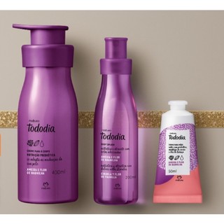 COMBO Natura Tododia Ameixa e Flor de Baunilha - Hidratante + Body Splash + Creme de mãos