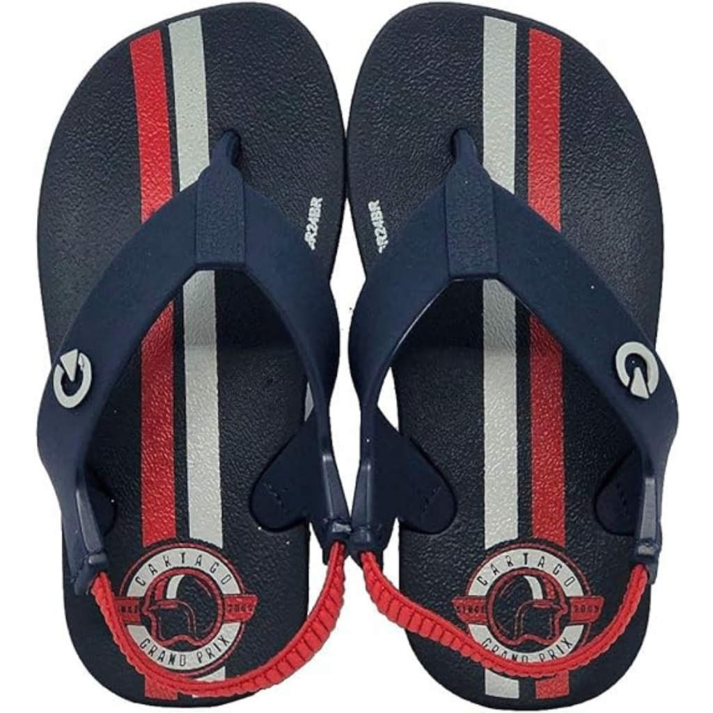 Chinelo Bebê Menino Infantil Cartago Atlanta Chinelo De Dedo Com Elástico Anatômico Macio Sandália