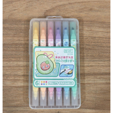 Marca Texto Apagável 6 Cores Canetas Marca Texto Serio Modelo Aleatorio Alta Qualidade em Oferta na Shopee