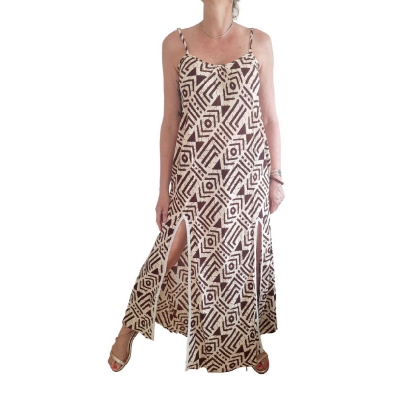 Vestido indiano fenda frontal Tamanho único importados
