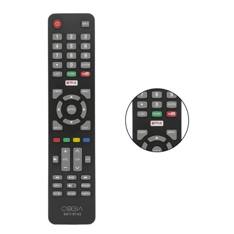 Controle Tv Cobia Haier Smart  Netflix Youtube Fbg-9140 / Le-7247 em Oferta na Shopee