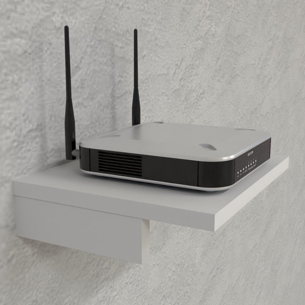 Suporte para Roteador Modem wifi Prateleira Flutuante Escritório Home Office Casa Decoração Sala fixar parede em Oferta na Shopee