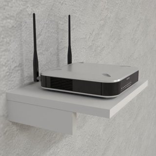 Suporte para Roteador Modem wifi Prateleira Flutuante Escritório Home Office Casa Decoração Sala fixar parede em Oferta na Shopee