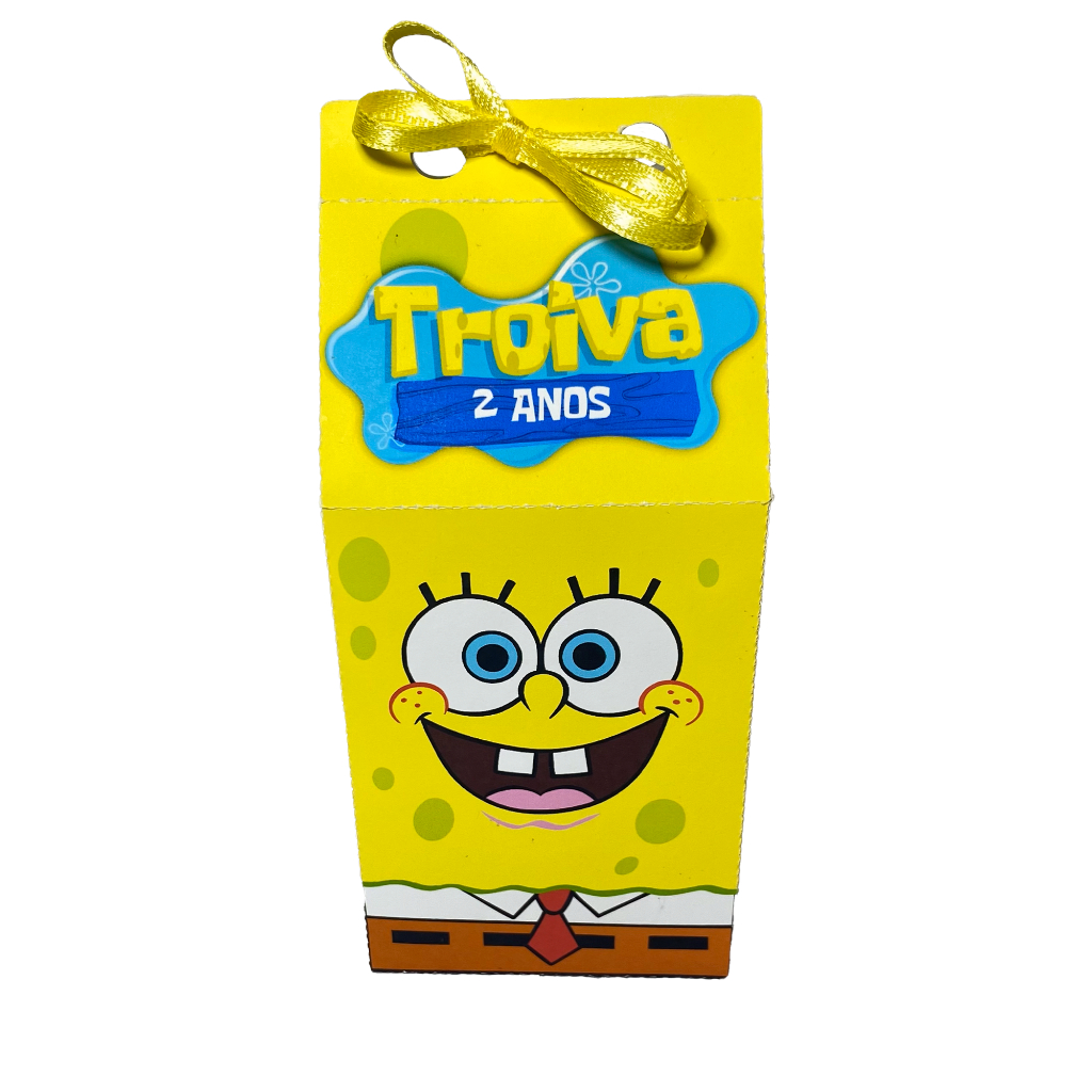 20 Caixinhas Milk Personalizadas do BOB ESPONJA (todos personagens) Nome e Idade personalizavel, perfeito aniversario